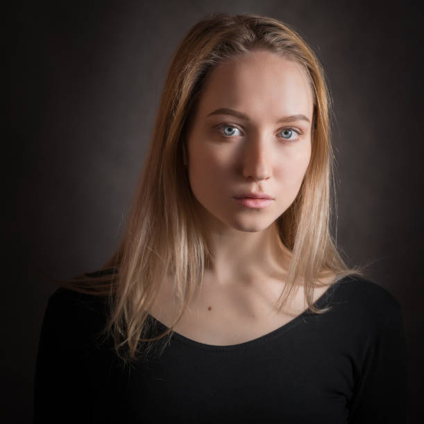 istock Young woman with blue eyes. 685438434