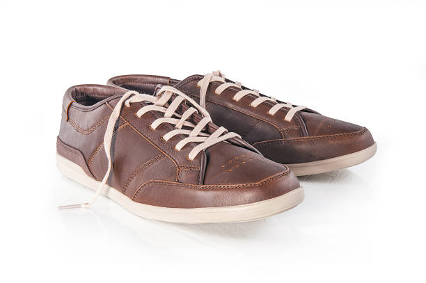 istock Pair of brown male shoes 685452676