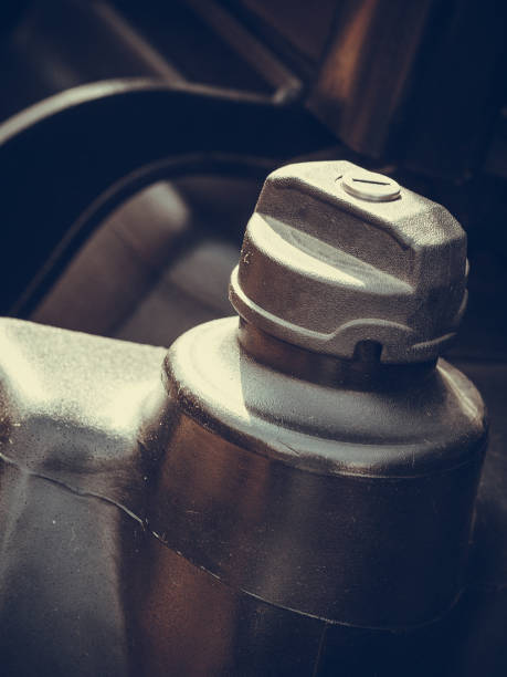 istock Detailed closeup of plastic fuel cap 685455440