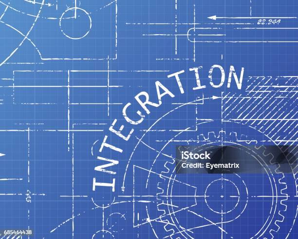 Integration Blueprint Example Integration Blueprint Machine Stock Illustration - Download Image Now ...