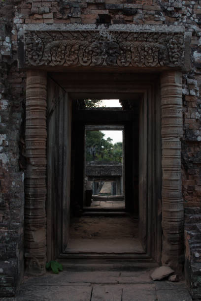 istock Carved lintel and doorway at Prei Rup temple 685467552