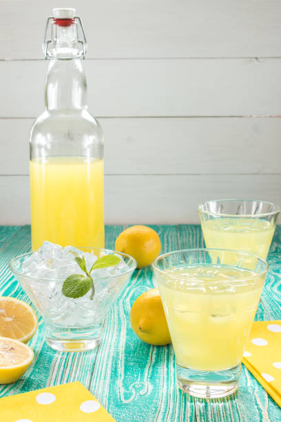 istock lemonade or limonchello in bottle 685470172