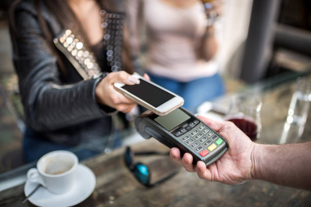 istock Contactless payment system with mobile phone 685481448