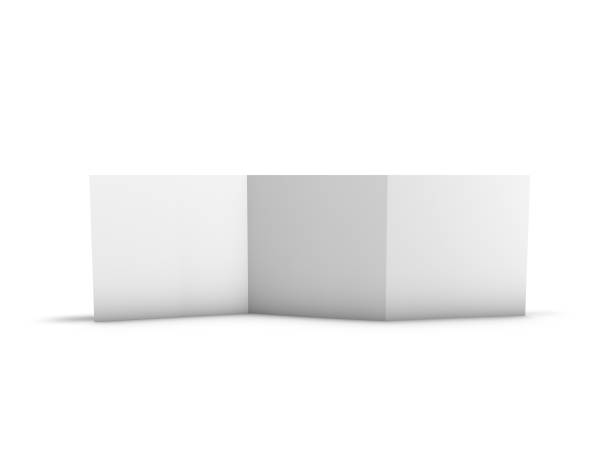 istock Trifold brochure presentation template with blank pages and copy space. 685489588