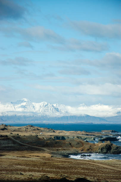 istock Ring Road, turquoise sea, snow mountain,  Iceland 685492024