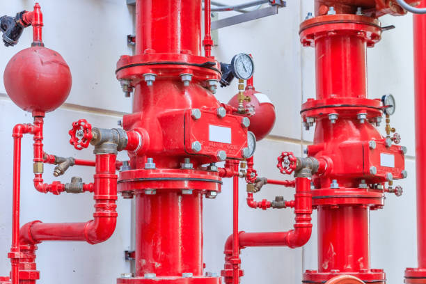 istock Water sprinkler and fire alarm system, water sprinkler control system 685495264