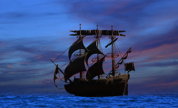 istock caravel with open sails against the sky (3D Model) 685498478