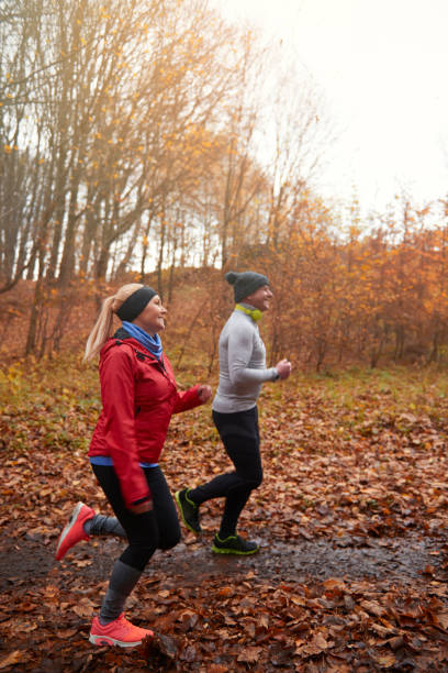 istock Full length of two jogging seniors 685499324