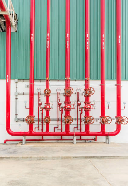 istock Water sprinkler and fire alarm system, water sprinkler control system 685499400