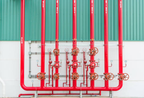 istock Water sprinkler and fire alarm system, water sprinkler control system 685499406