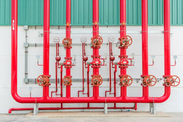 istock Water sprinkler and fire alarm system, water sprinkler control system 685499412