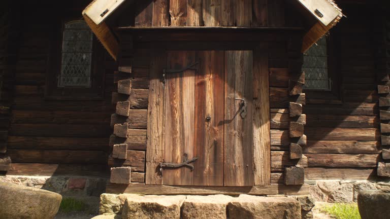 Old wooden door