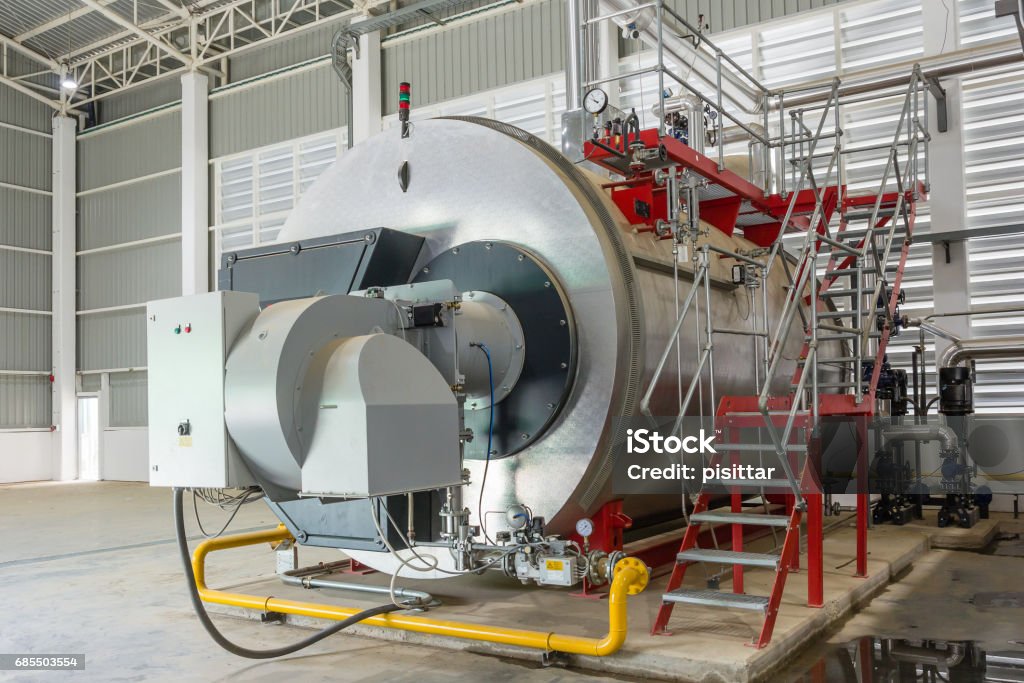 Reserve af hebben Zegenen Gas Boilers In Gas Boiler Room For Steam Production Stock Photo - Download  Image Now - iStock