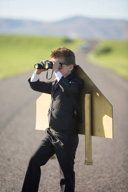 istock Young businessman Imagines Flying On Skateboard 685537308