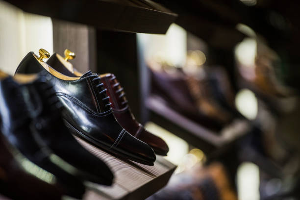 istock Men shoes in a luxury store in Paris. 685549752