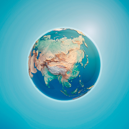 China 3D Render of the Planet Earth.\nMade with Natural Earth. URL of source data: http://www.naturalearthdata.com