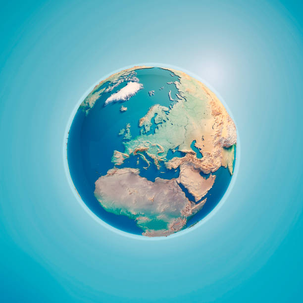 歐洲 3d 渲染行星地球 - 星球 插圖 個照片及圖片檔