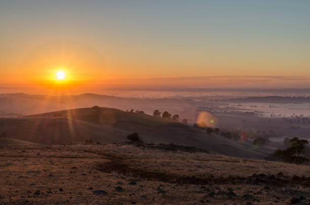 istock Early morning view from Mount Major at Dookie, Australia 685565026