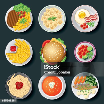 istock Arrangement of Cooked and Salted Dishes 685568284