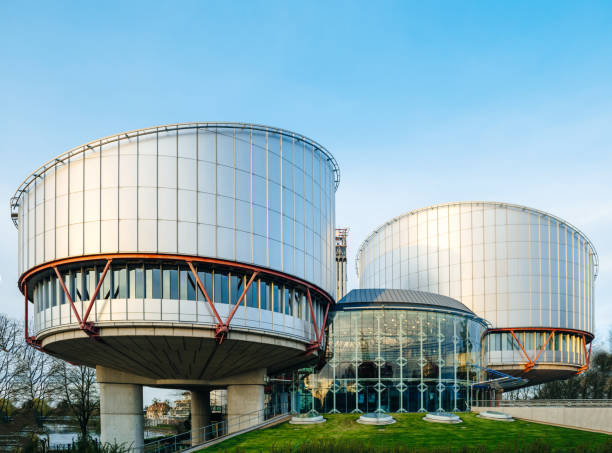 European court of human rights building in europe Strasbourg: European Court of Human Rights in Strasbourg building - Rule of law for European countries european court of human rights stock pictures, royalty-free photos & images