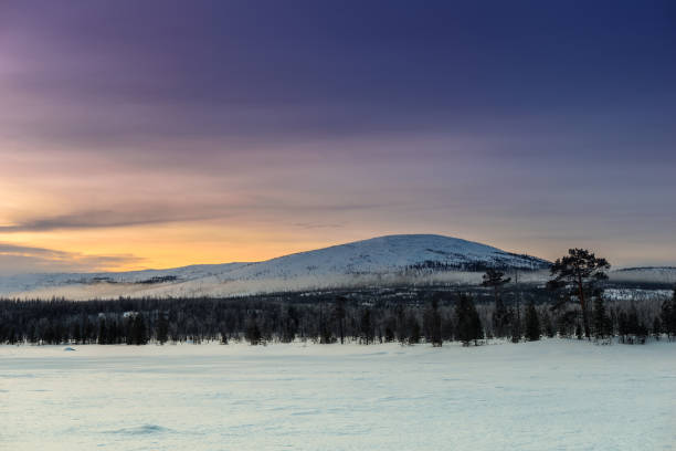 Winter landscape in Russian Lapland, Kola Peninsula