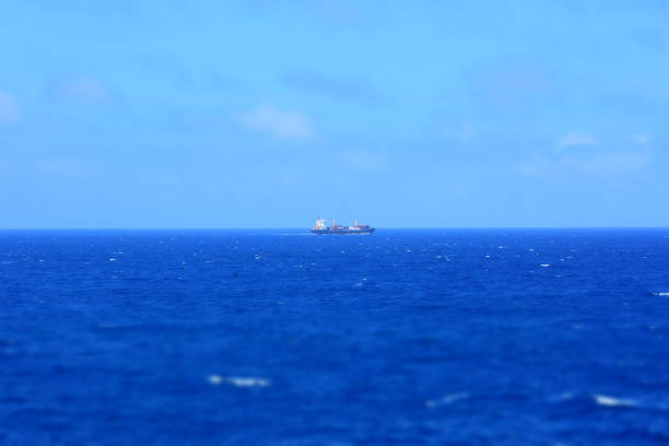 istock A cargo ship in the middle of the sea 685590998