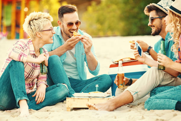 istock Group of Friends Having Fun on the Beach 685591310