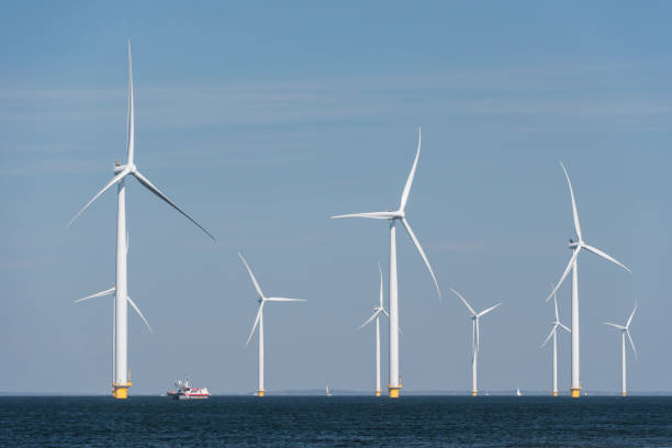istock Wind farm in the water 685610044