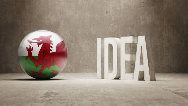 концепция идеи - welsh culture wales welsh flag dragon stock illustrations