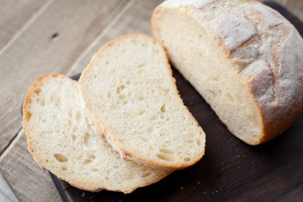 istock Sliced unleavened bread on a wooden table 685614946