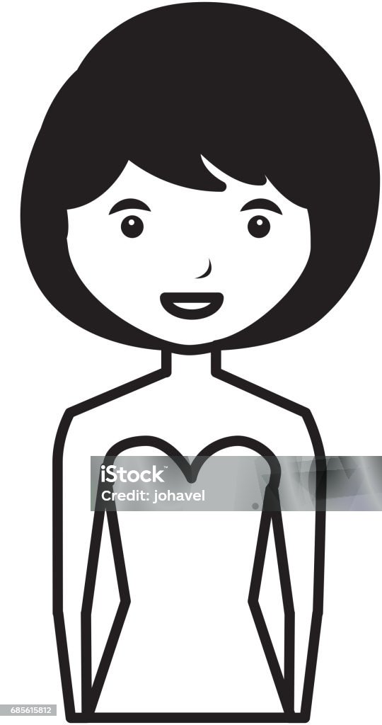 young woman avatar character young woman avatar character vector illustration design Adult stock vector