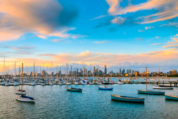 istock Melbourne city skyline, Victoria 685616172