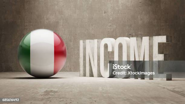 Income Concept - Arte vetorial de stock e mais imagens de Bandeira - Bandeira, Bandeira Nacional, Bandeira da Itália