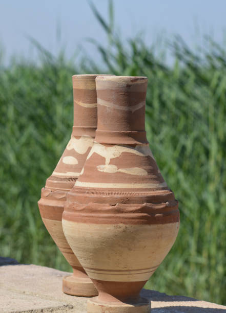 istock Clay pots on a wall outdoors 685637668