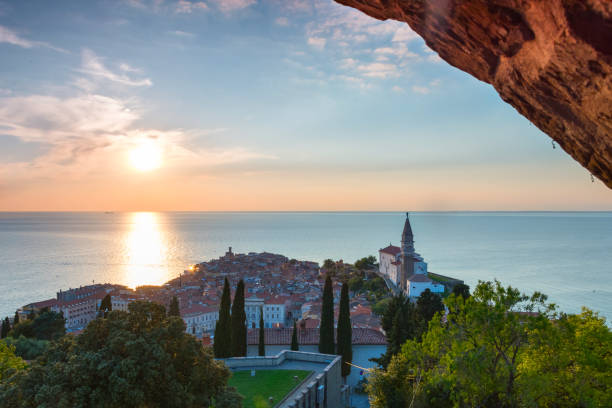 istock Sunset in Adriatic town Piran 685643768