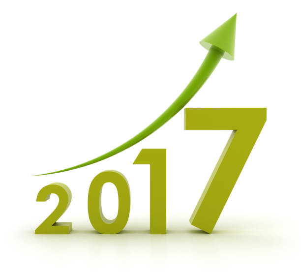 istock Success in the year with arrow - 2017 685643970