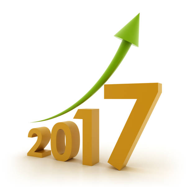 istock Success in the year with arrow - 2017 685643990