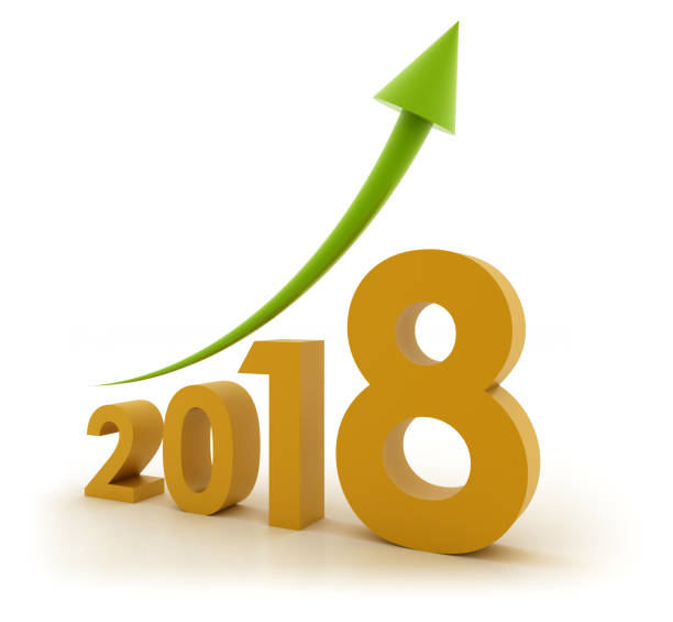 istock Success in the year with arrow - 2018 685644062
