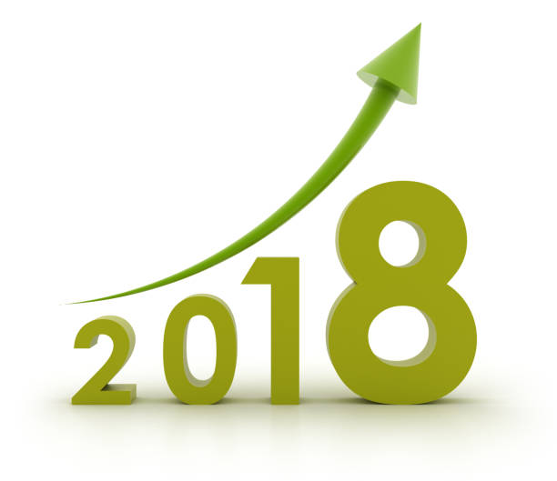 istock Success in the year with arrow - 2018 685646108