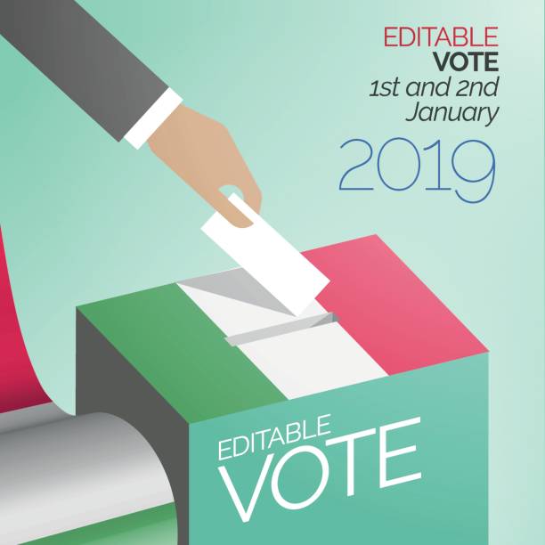 illustrazioni stock, clip art, cartoni animati e icone di tendenza di election vote box italia - italian elections