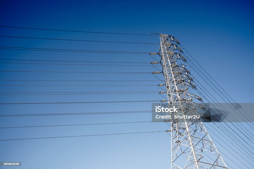 Wire Electric Telecom post - Royalty-free Antena - Equipamento de Telecomunicações Foto de stock