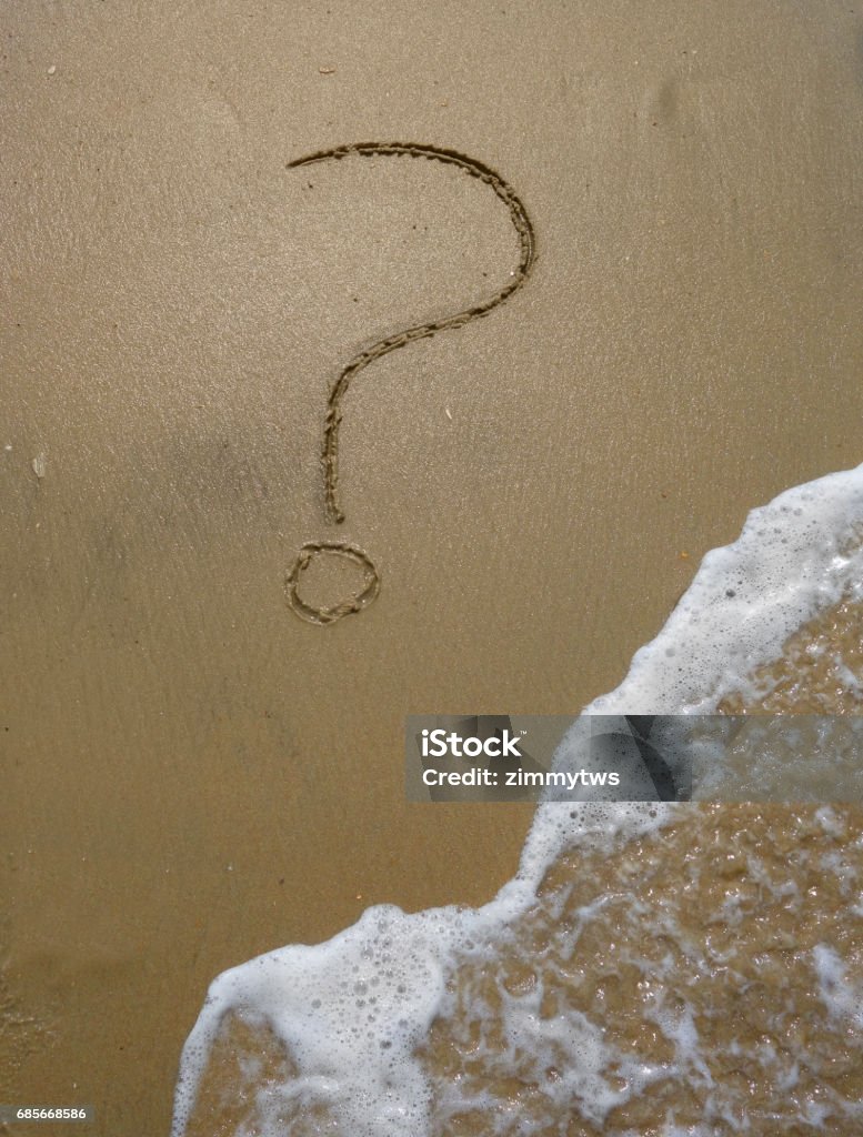 Sand question mark - Royalty-free Ao Ar Livre Foto de stock