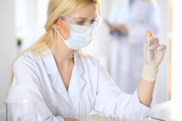 istock Female scientific researcher in laboratory 685675324
