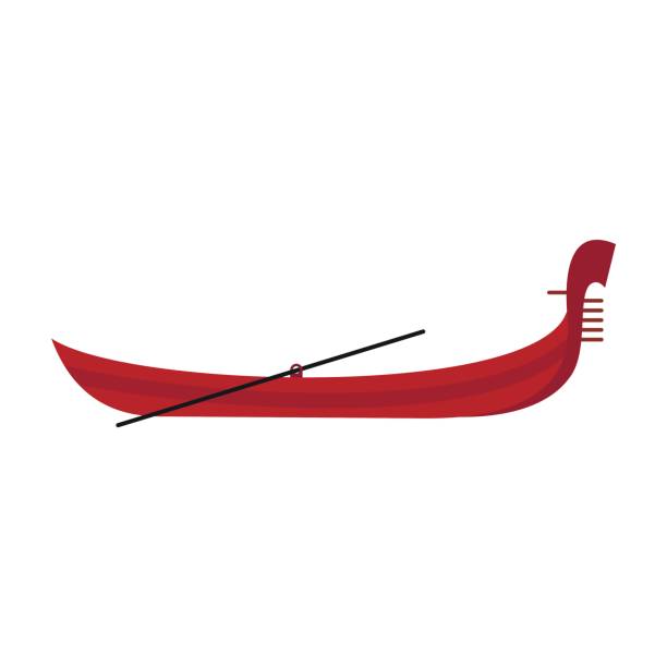 ikona gondoli w stylu płaskim - gondola stock illustrations