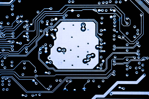istock Abstract close up of Electronic Circuits in Technology on Mainboard computer background  (logic board,cpu motherboard,Main board,system board,mobo) 685693256
