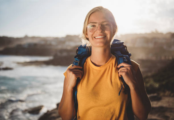 istock Blond girl hiker 685694564