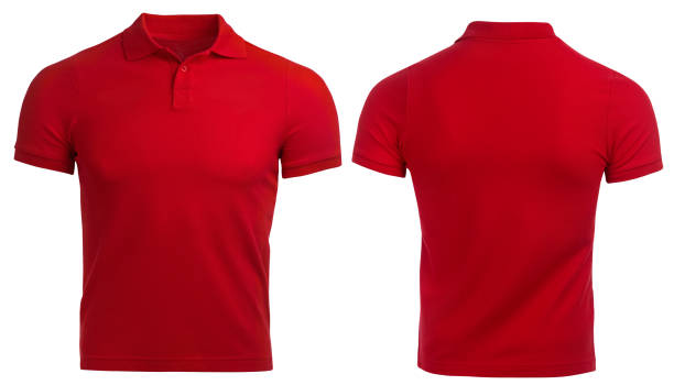 Red Polo shirt, clothes stock photo