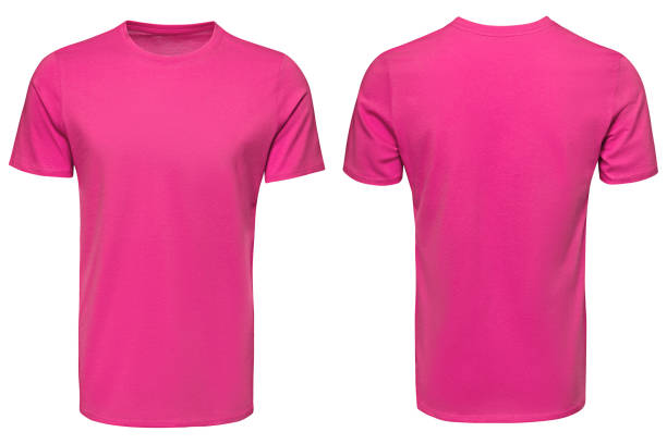 pink shirt, clothes. - t shirt shirt pink blank imagens e fotografias de stock