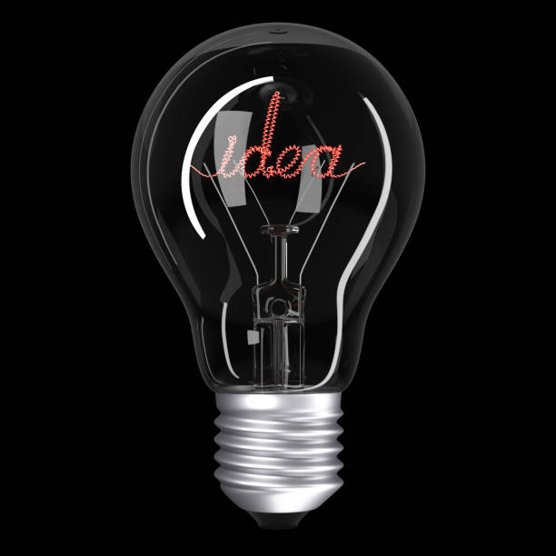 istock Bulb with spiral in form word idea  3D illustration, 3D rendering. 685710550