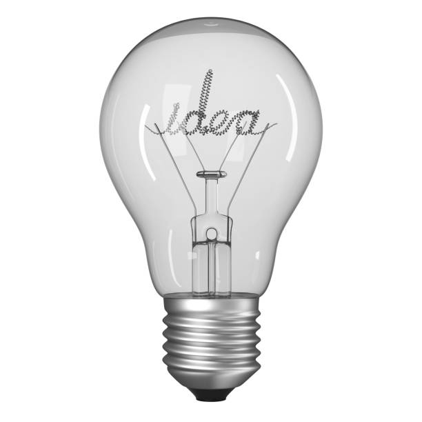 Bulb with spiral in form word idea